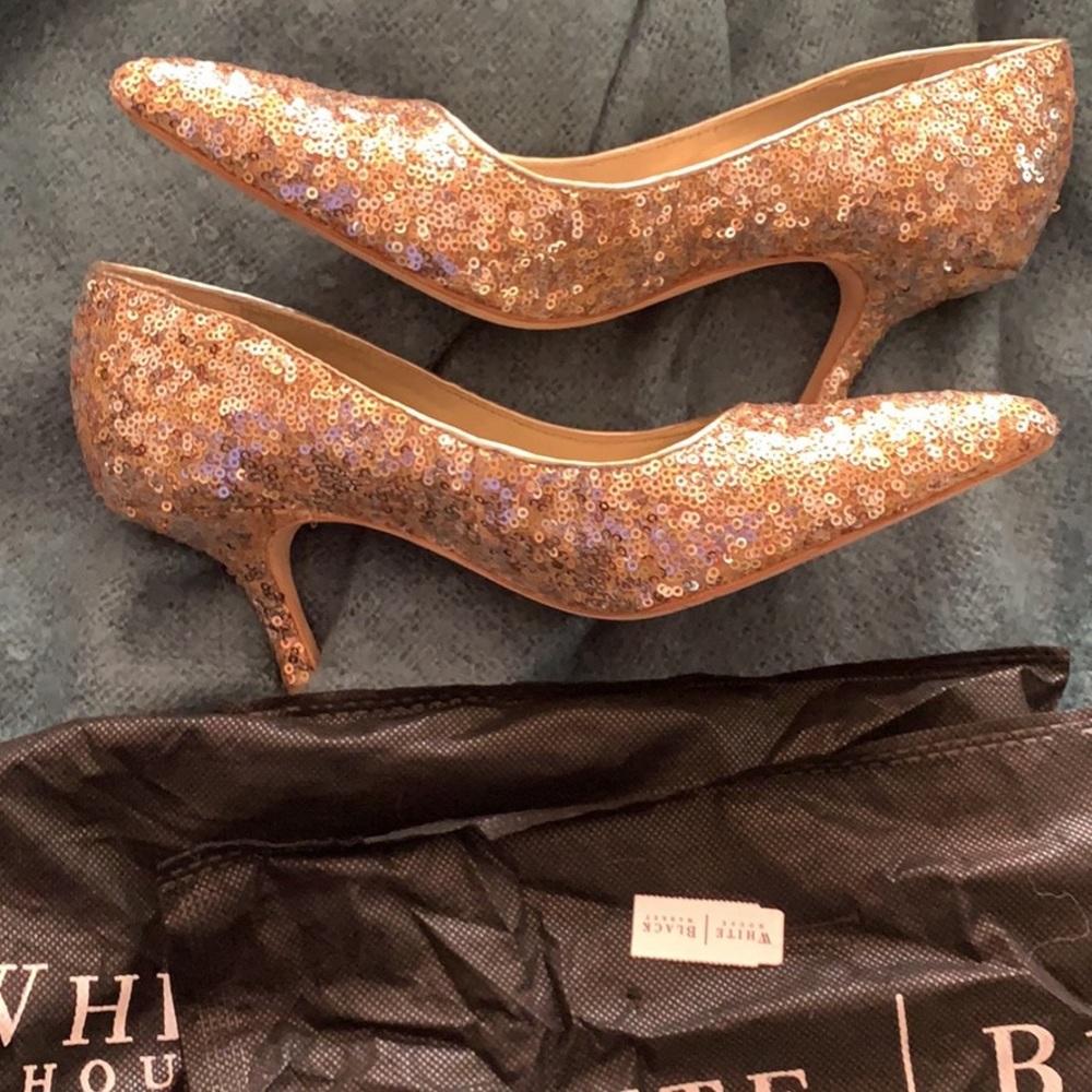 White House Black Market WHBM sequin heels
